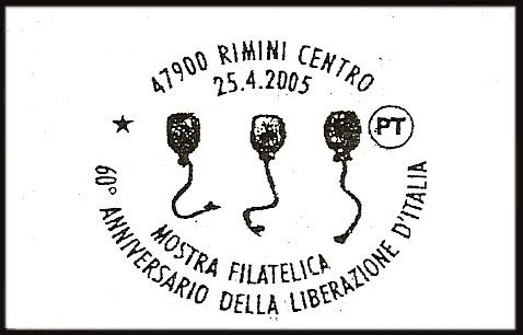  Annullo postale 25 Aprile 2005. 