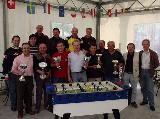 Foto di gruppo scattata in occasione del Torneo di Calcio balilla del 21 aprile 2007.